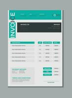 factuur sjabloon ontwerp, facturering contant geld bon, geld bon contant geld memo lay-out ontwerp met mockup vector