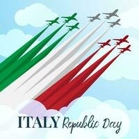 Italië republiek dag banier ontwerp sjabloon. republiek dag van Italië achtergrond illustratie vector