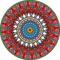 kleurrijke mandala. decoratieve ronde sieraad. geïsoleerd op een witte achtergrond. Arabische, Indiase, Ottomaanse motieven. voor kaarten, uitnodigingen vector