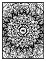 bloemen en mandala's lijn kunst voor kleur boek voor volwassen, kaarten, en andere decoraties vector