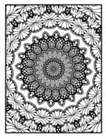 decoratief bloemen mehndi ontwerp stijl kleur boek bladzijde illustratie hand- getrokken vector