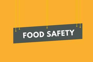 voedsel veiligheid tekst knop. voedsel veiligheid teken icoon etiket sticker web toetsen vector