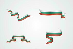 reeks van vlag lint met palet kleuren van bulgarije voor onafhankelijkheid dag viering decoratie vector