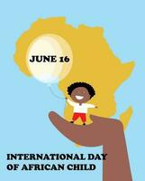 Internationale dag van de Afrikaanse kind vector. vector