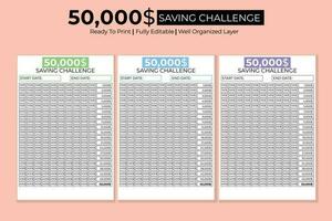 50k besparing uitdaging vector