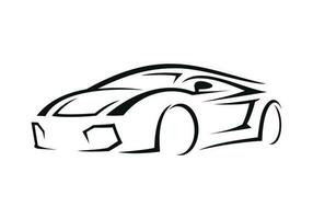 sport auto icoon geïsoleerd Aan wit achtergrond vector