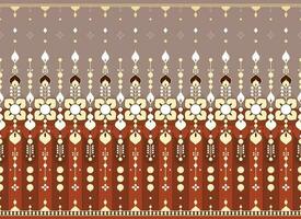 meetkundig en bloem etnisch kleding stof patroon voor kleding tapijt behang achtergrond omhulsel enz. vector