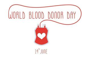 bloed bijdrage illustratie concept. wereld bloed schenker dag. ansichtkaart, banner.vector ontwerp vector