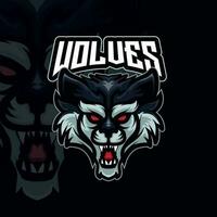 wolven hoofd mascotte logo modern voor sport- team vector