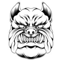 bulldog hoofd vector illustratie