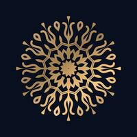 luxe gouden kleur elegant mandala ontwerp achtergrond vector