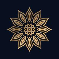luxe gouden kleur mandala ontwerp achtergrond vector illustratie