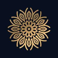 luxe gouden kleur mandala ontwerp achtergrond vector illustratie