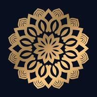 luxe gouden kleur mandala ontwerp achtergrond vector illustratie