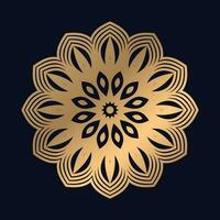 luxe gouden kleur mandala ontwerp achtergrond vector illustratie