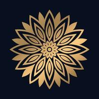 luxe gouden kleur mandala ontwerp achtergrond vector illustratie