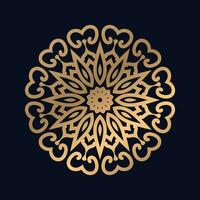 luxe gouden kleur mandala ontwerp achtergrond vector illustratie