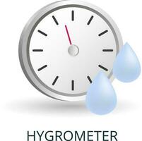 hygrometer icoon. 3d illustratie van meten verzameling. creatief hygrometer 3d icoon voor web ontwerp, Sjablonen, infographics en meer vector