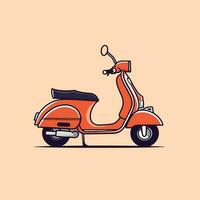 vector scooter retro illustratie