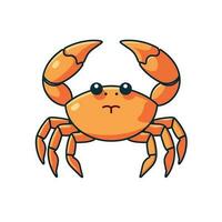 krab geïsoleerd Aan wit achtergrond. vector eps 10. krab vector Aan zand kleur achtergrond, perfect voor behang of ontwerp elementen