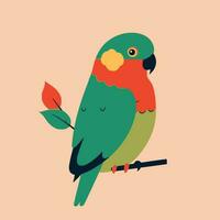schattig papegaai mascotte vector tekenfilm stijl