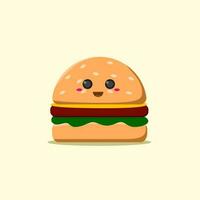 hamburger illustratie. hamburger tekenfilm. illustratie voor kinderen boek. vector