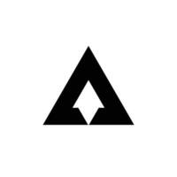 brief een zwart pijl logo vector