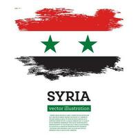Syrië vlag met borstel slagen. onafhankelijkheid dag. vector