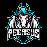 Pegasus mascotte logo ontwerp vector met modern illustratie concept