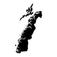 nordland provincie kaart, administratief regio van Noorwegen. vector illustratie.