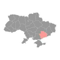 zaporizja oblast kaart, provincie van Oekraïne. vector illustratie.