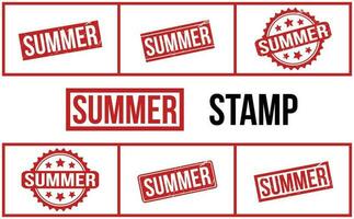 zomer rubber postzegel reeks vector