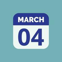 maart 5 kalender datum vector