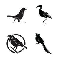elegant vogel logo icoon ontwerp en symbool vector