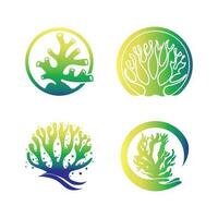 koralen icoon logo ontwerp symbool illustratie vector