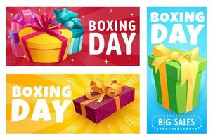 boksen dag geschenk dozen, Kerstmis presenteert uitverkoop vector