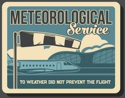 luchthaven meteorologisch onderhoud vector banier