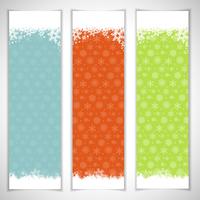 Kerst sneeuwvlok banners vector