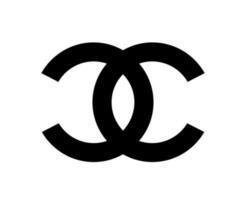 chanel merk kleren logo symbool zwart ontwerp mode vector illustratie