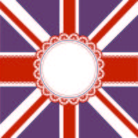 Union Jack vlag thema achtergrond vector