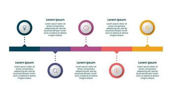 bedrijf infographics sjabloon ontwerp. tijdlijn met cirkels, icoon, vier stappen of keuze. vector