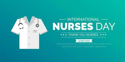 Internationale verpleegsters dag achtergrond of banier ontwerp sjabloon gevierd in 12 kunnen. vector