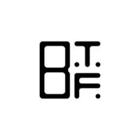 btf brief logo creatief ontwerp met vector grafisch, btf gemakkelijk en modern logo.