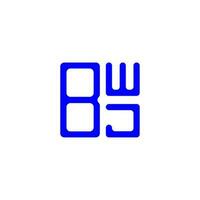 bwj brief logo creatief ontwerp met vector grafisch, bwj gemakkelijk en modern logo.