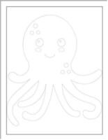 Octopus kleur Pagina's vector