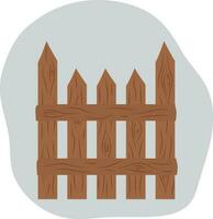 houten hek voor de tuin. hoog kwaliteit vector illustratie.