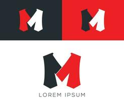 alfabet 'M' logo vector sjabloon met abstract vorm