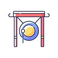 Chinese gong RGB-kleur pictogram vector