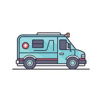 ambulance auto medisch voertuig vectorillustratie geïsoleerd op een witte achtergrond vector