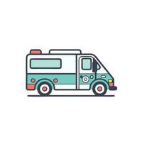 ambulance auto medisch voertuig vectorillustratie geïsoleerd op een witte achtergrond vector